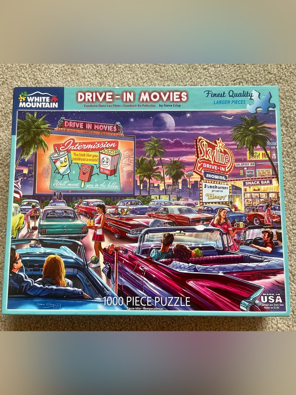 White mountain Drive-In Movies 1000 Piece Puzzle